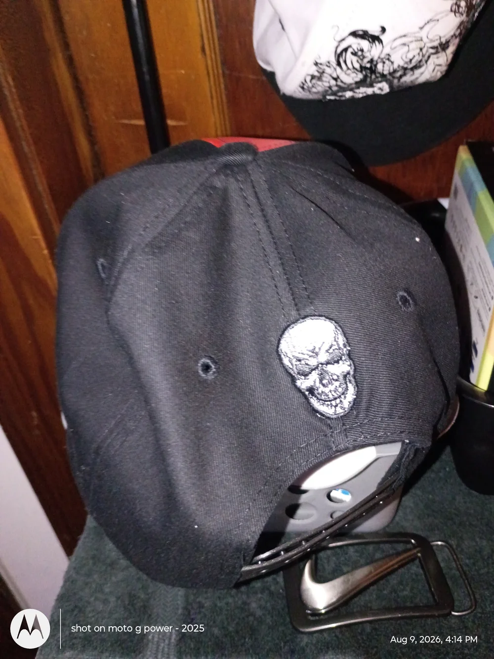 Red & Black Skull Snapback Hat